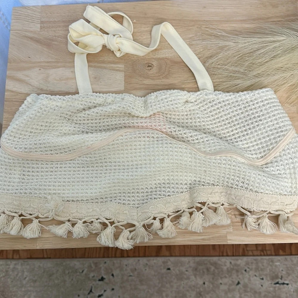 NWOT Boho Tassel Hem Halter Top size 14 - Picture 4 of 5